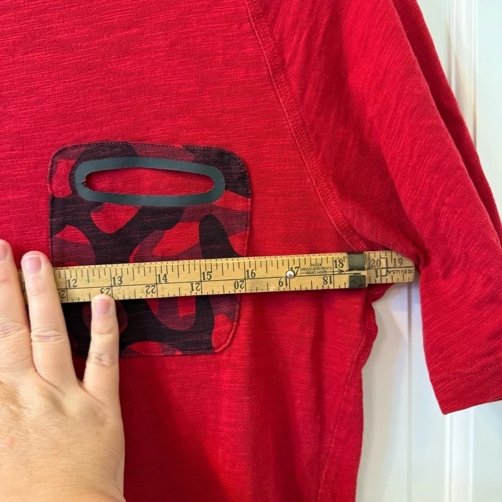Jordan Red Short Sleeve Tee with Graphic Design